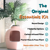 Original Hidden Litter Box Essentials Kit Pink Coral